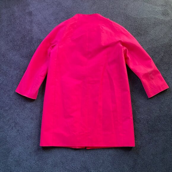 Kate Spade Womans Hot Pink Bow Coat Classic Statement Outerwear Sz S - Picture 3 of 9